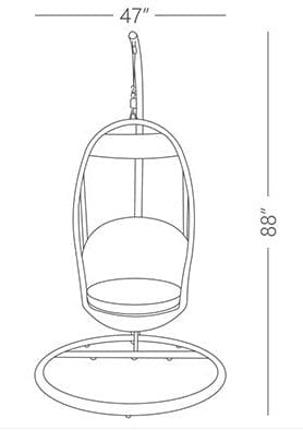 Dreamline Single Seater Chair Style Hanging Swing Jhula With Stand For Balcony/Garden/Indoor (Dark brown)