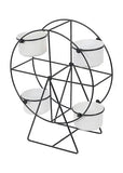 Amaya Decors Revolving Wheel Planter Stand (Black & White)