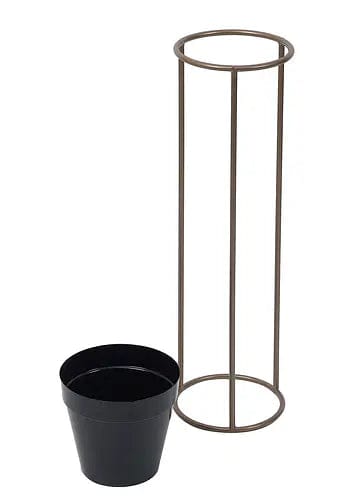 Amaya Decors Gold & Black Pot Shape Planter Stand (Set of 2)