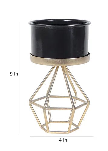 Amaya Decors Planters with Diamond Shape Stands (Set of 3)