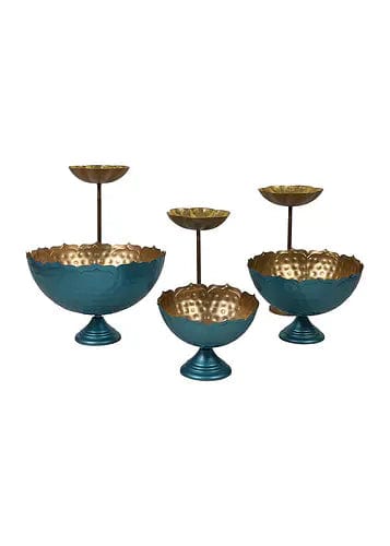 Amaya Decors Bowl Shape Taj Urli with Detachable Tealight Holder (Set of 6)