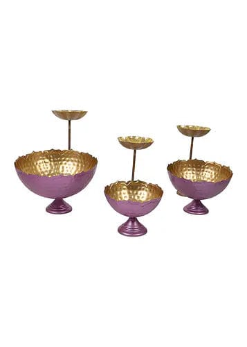 Amaya Decors Bowl Shape Taj Urli with Detachable Tealight Holder (Set of 6)