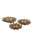 Amaya Decors Set of 3 Flower Cut Urli