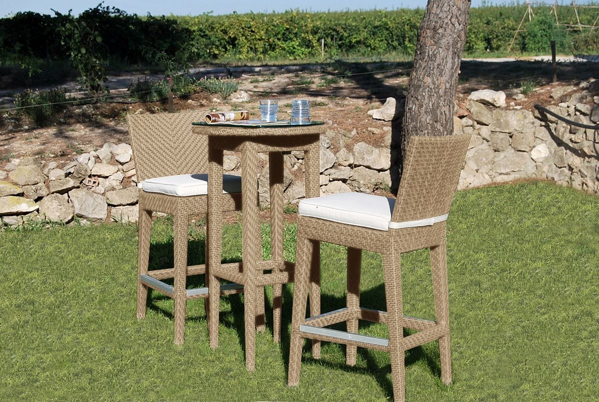 Dreamline Outdoor Bar Sets/Garden Patio Bar Sets - 2 Chairs And Table (Grey)