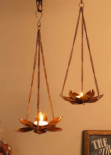 Amaya Decors Triple Chain Tealight Holder (Set of 2)