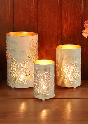 Amaya Decors Set of 3 Maple Leaves Votive