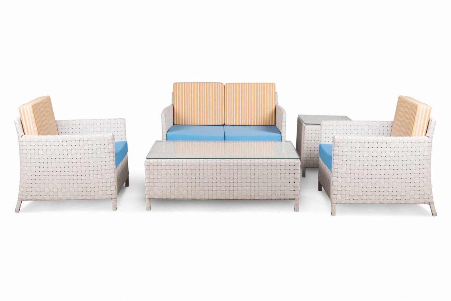 Dreamline Outdoor Garden Balcony Sofa Set 2 Seater, 2 Single Seater And 1 Center Table